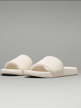 lululemon athletica Cream Slide Sandals